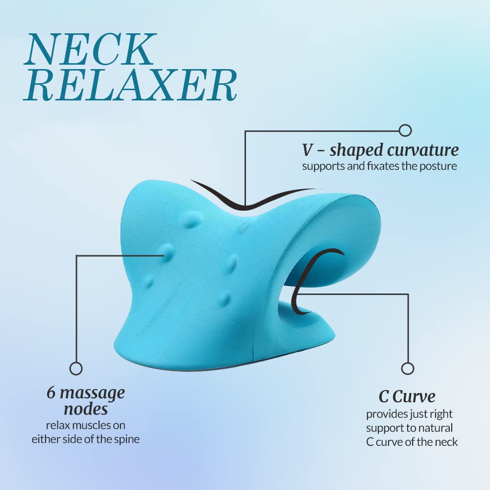 HANNEA Neck Massage Cervical Pillow Traction Device, Shoulder Relaxer, Fast Pain Relief, Melts Away Muscle Knots, Trigger Point, Tension, Stretcher, Chiropractic Acupressure Pillow HANNEA Neck Massage Cervical Pillow Traction Device, Shoulder Relaxer, Fast Pain Relief, Melts Away Muscle Knots, Trigger Point, Tension, Stretcher, Chiropractic Acupressure Pillow